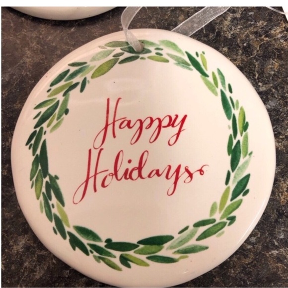 3/$15 ❤️ 1/18  set of 3 ceramic Christmas ornaments nwt - Picture 2 of 4